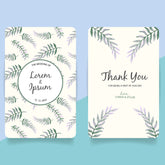 Plantable Lovely Leafy Thank You Cards
